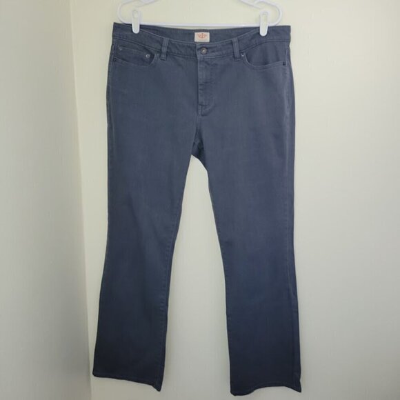 Dockers Straight Leg Mid Rise Gray Denim Jeans Women's Size 14 - Picture 2 of 7